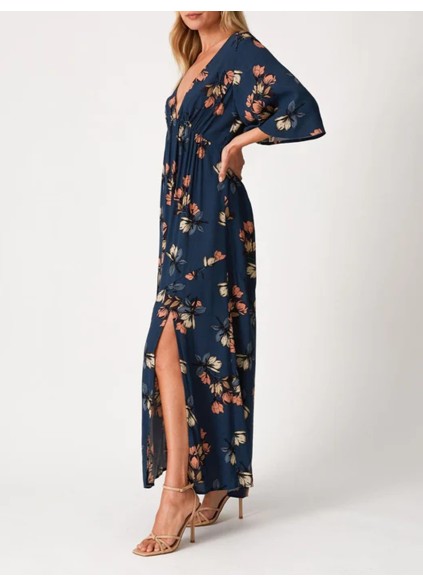 2023 Women's V-neck printed dress