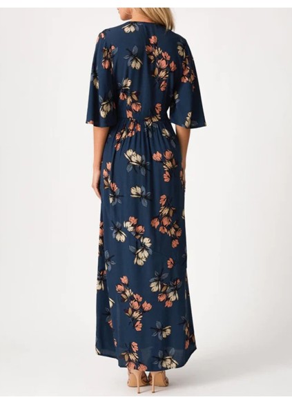 2023 Women's V-neck printed dress