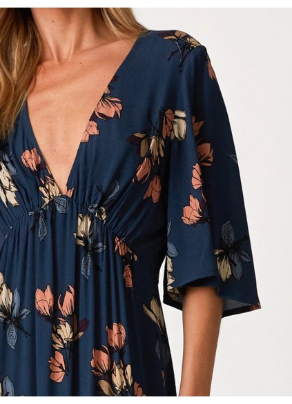2023 Women's V-neck printed dress
