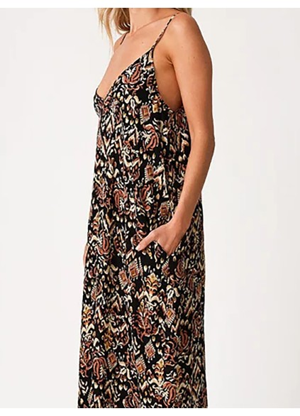 2023 Women's V-neck printed lace dress