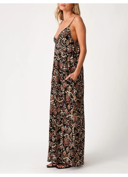 2023 Women's V-neck printed lace dress