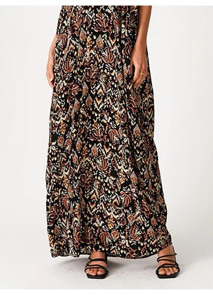 2023 Women's V-neck printed lace dress