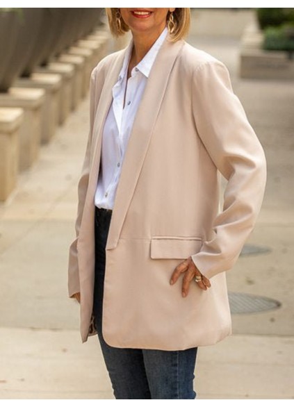 Beige Leopard Lined Suit Coat