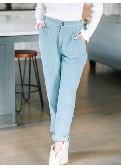 Blue Gray Corduroy Pants