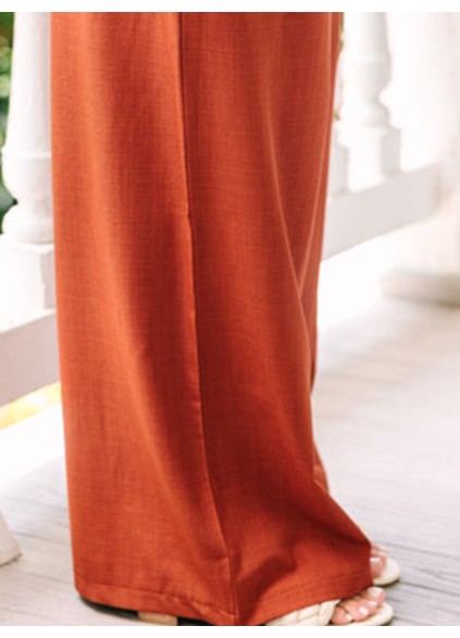 Brown Wide Leg Trousers