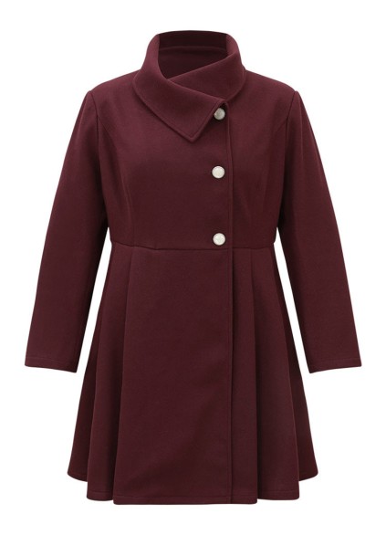 Burgundy a waist jacket