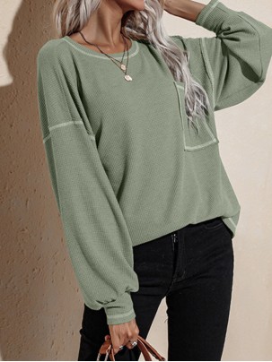 Contrast Stitching Top