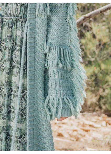 Long knit cardigan