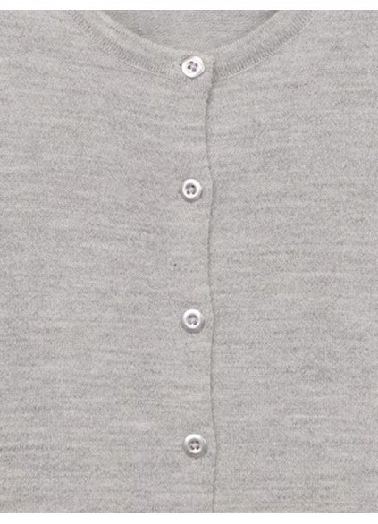 Women's light grey woven wool sweater